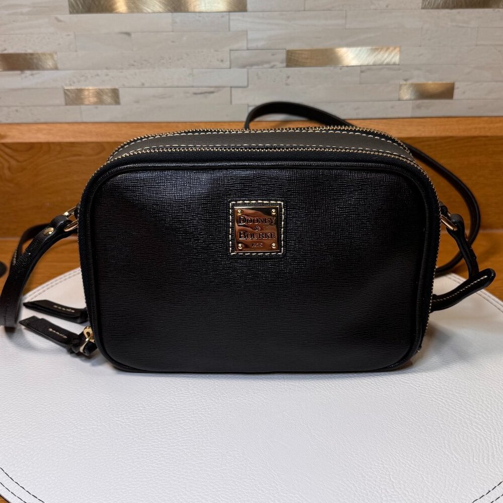 Dooney & Bourke Saffiano Leather Sawyer Crossbody Purse Black